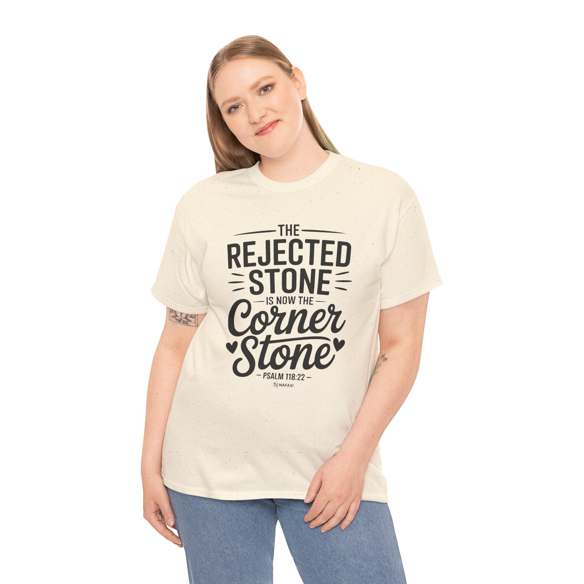 Christian Tee For Women - Rejected Stone CornerStone