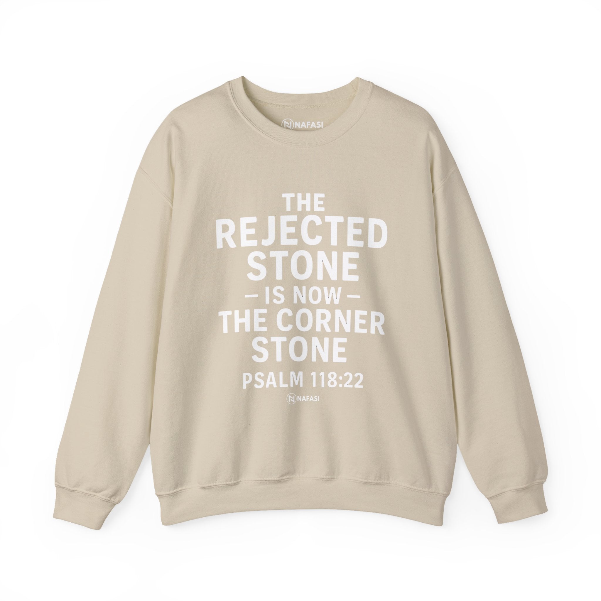 Christian Men Sweatshirt - Rejected Stone