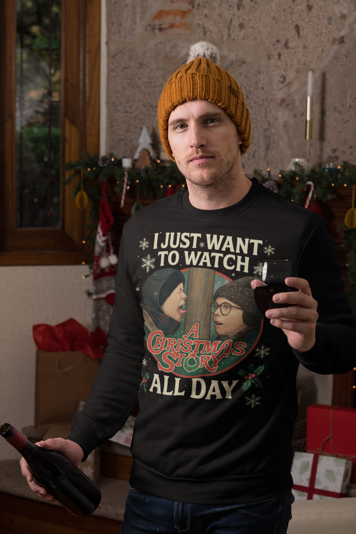 Christmas Movie Sweatshirt - Crewneck Sweatshirt