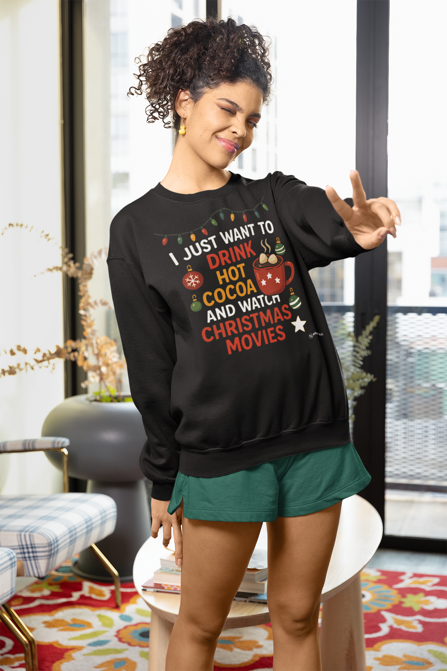 Christmas Movies Hot Cocoa Sweatshirt
