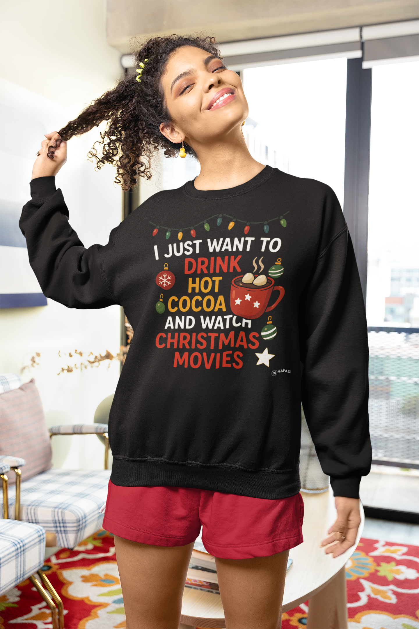 Christmas Movies Hot Cocoa Sweatshirt
