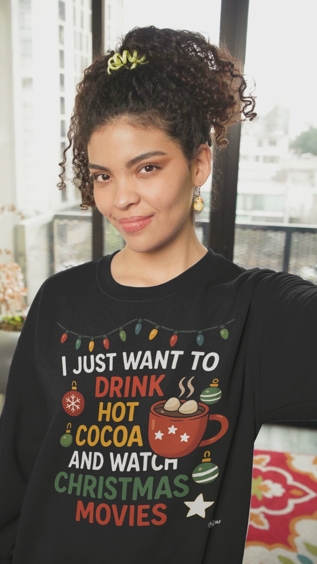 Christmas Movies Hot Cocoa Sweatshirt