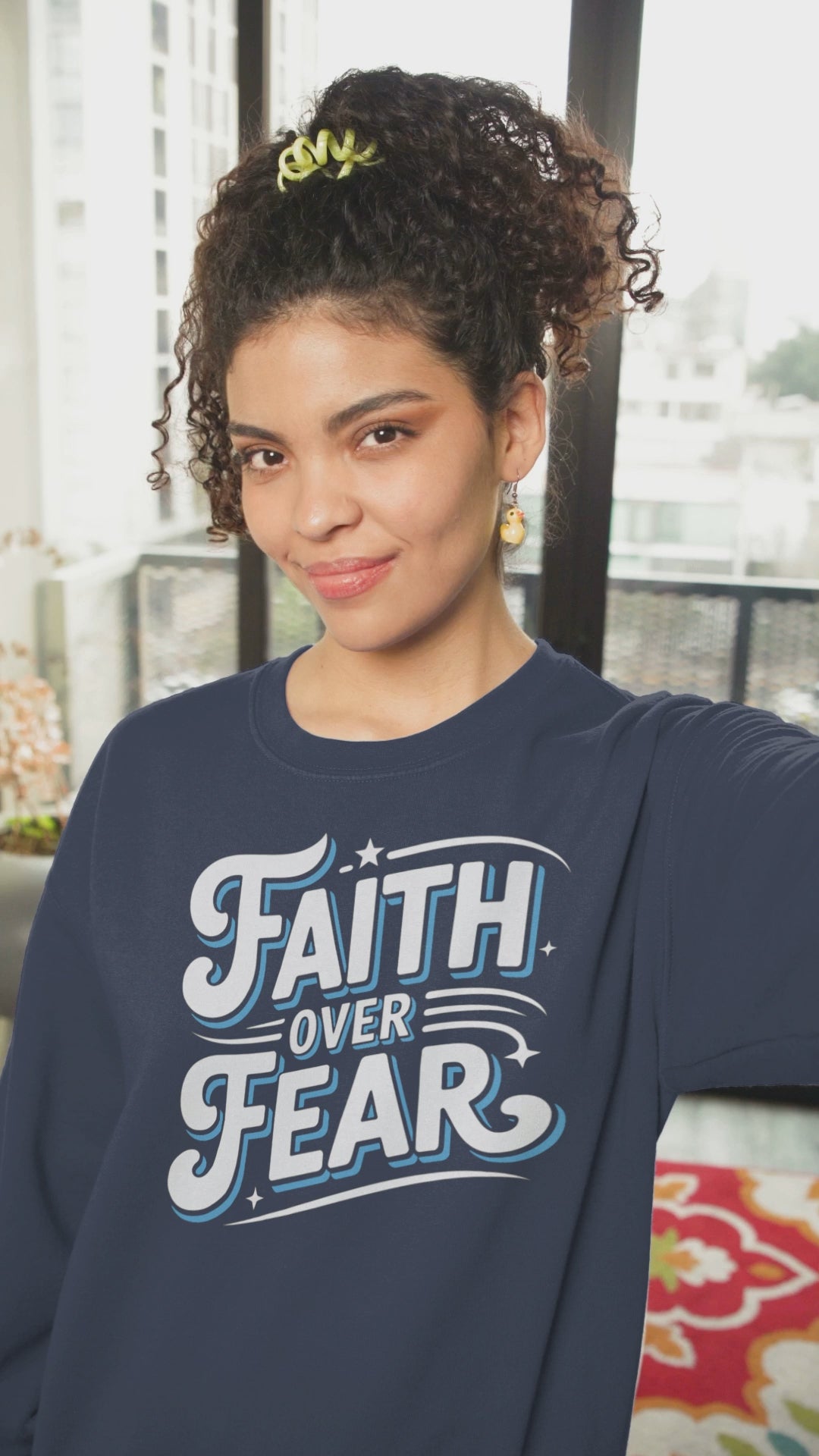 Faith Over Fear Crewneck Sweatshirt — (Global Fulfillment)